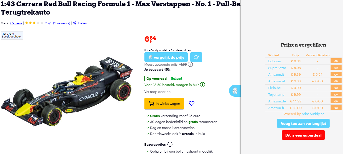 Alleen vandaag 🏁 tot 47% korting op Carrera speelgoed 🏎️